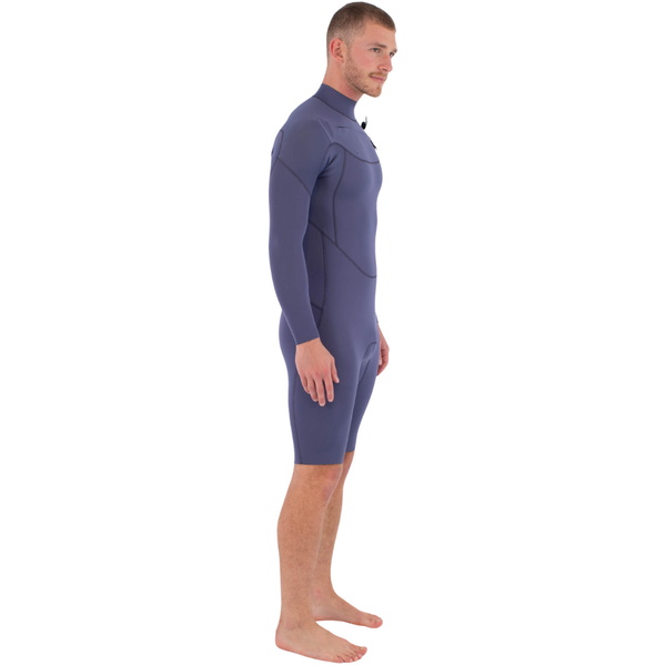 Chest Zip Hurley Air 3/2mm Masculina De Manga Longa Com Shorty No Peito, Modelo 2026, Código MSS0013203 - Destroyer